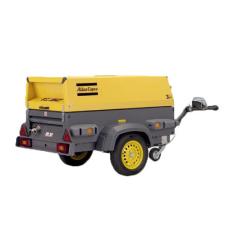 Компрессор винтовой "ATLAS COPCO" XAHS107 Dd (на шасси)